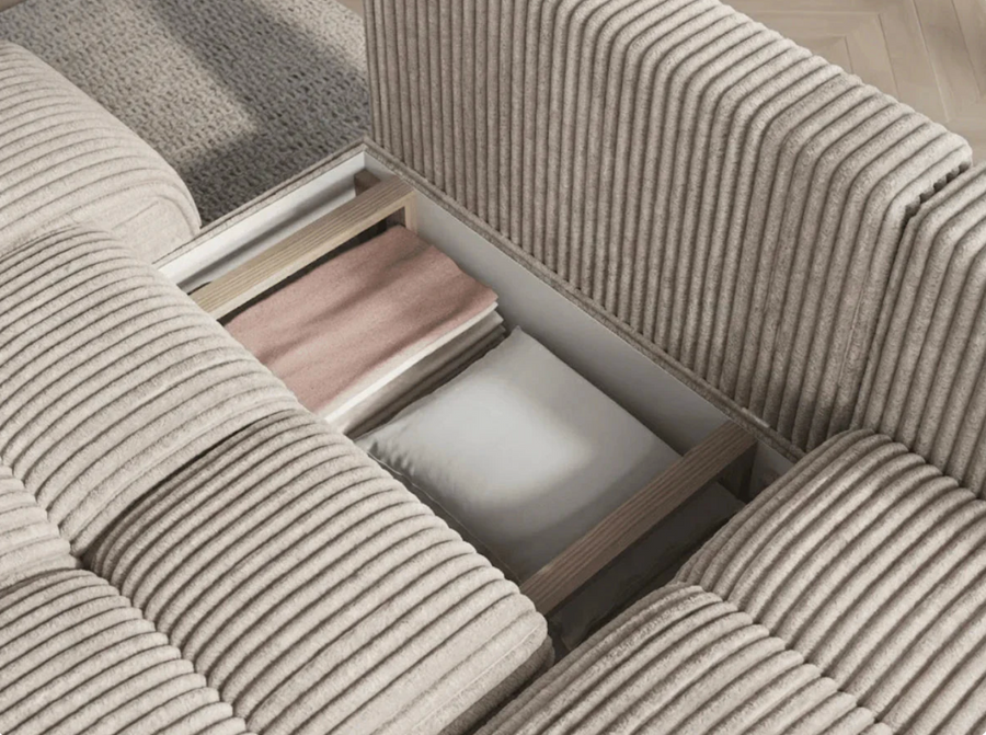 KLÉBER Canapé d'Angle Kléber - Beige