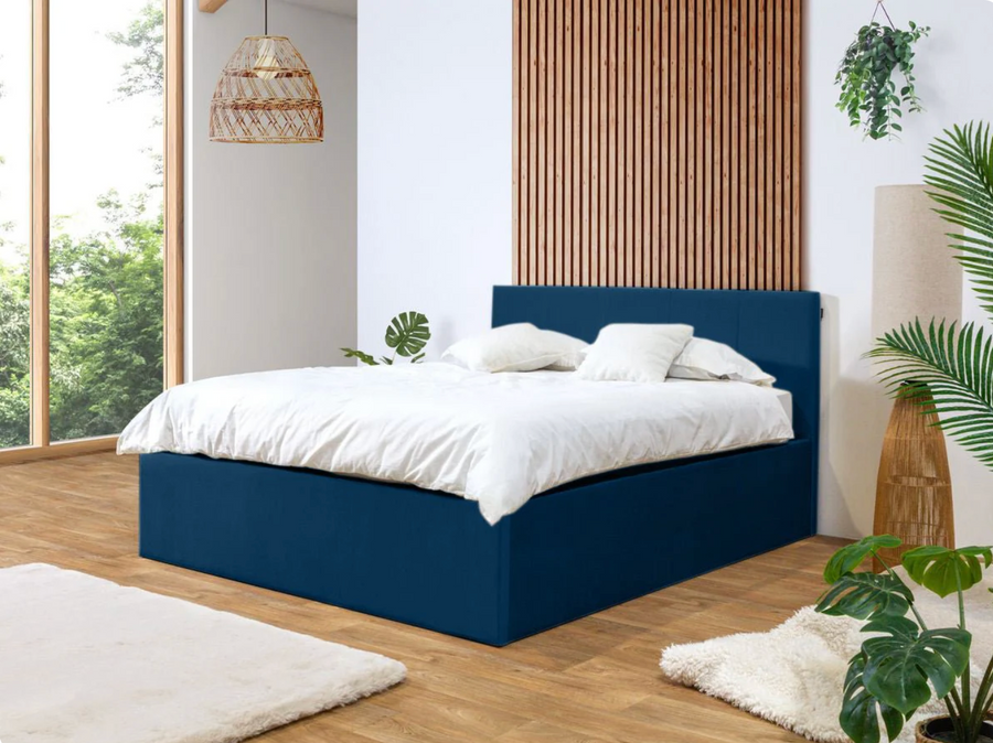 VIVARA Lit coffre rangement XL - Bleu