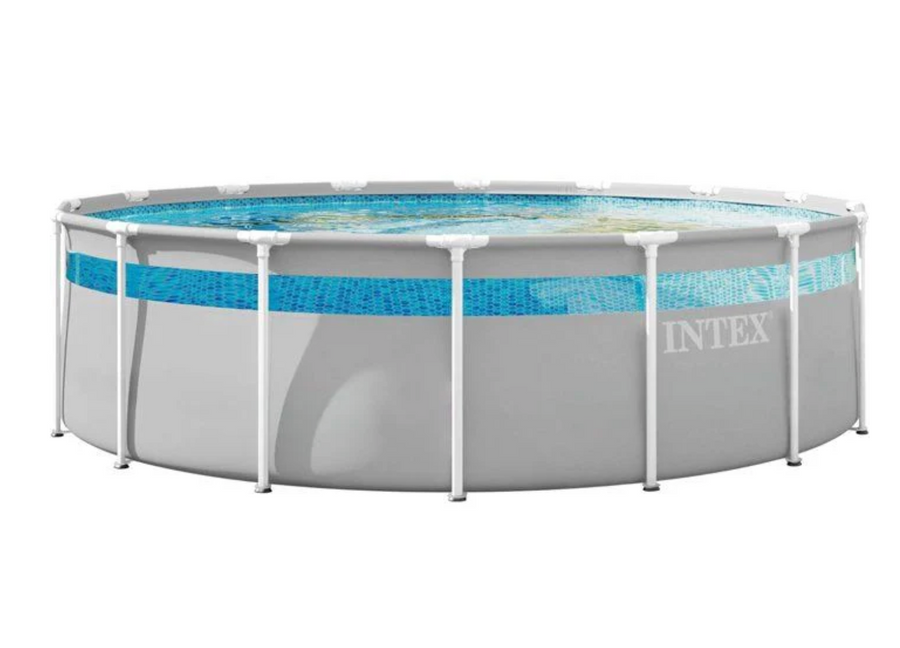 Piscine hors sol tubulaire INTEX – Prism Frame Clear Window – 488 x 122 cm – Ronde