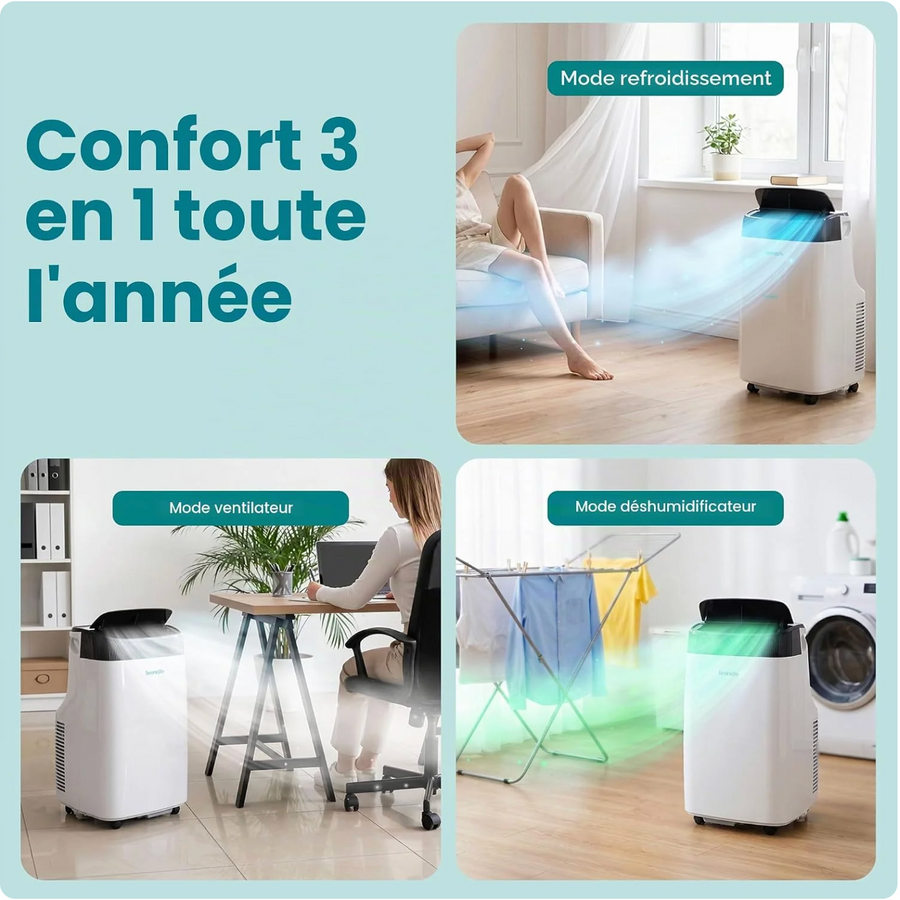 SereneLife Climatiseur Portable 16 000 BTU