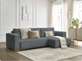 CHELSEA Canapé d'angle réversible Compressé - Gris Foncé