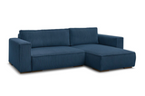 CHELSEA Canapé d'angle réversible Compressé - Bleu Foncé