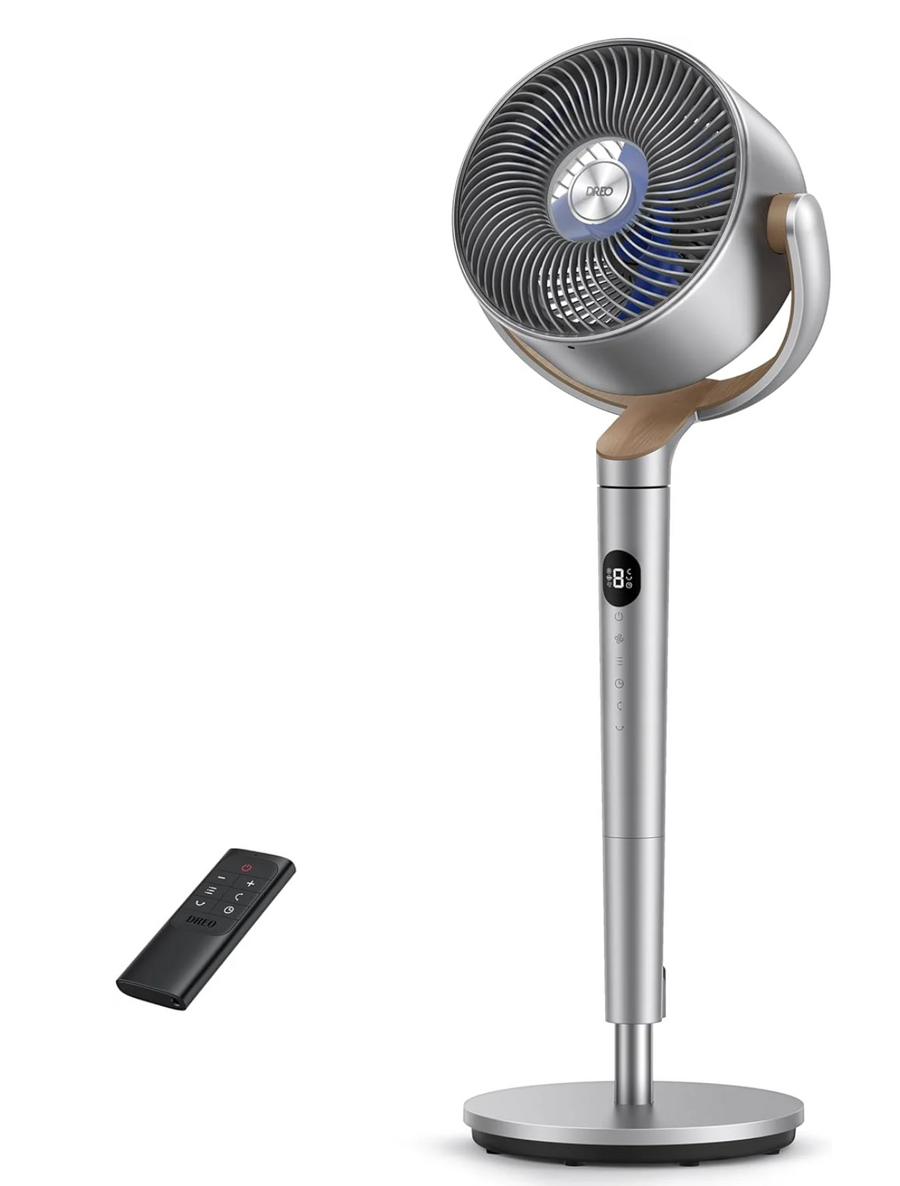 DREO 23dB ventilateur sur pied silencieux, portée de 24M