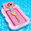Transat gonflable bronzage Rose