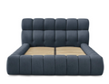 MONT-BLANC Lit coffre tissu chiné - Bleu
