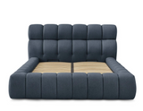 MONT-BLANC Lit coffre tissu chiné - Bleu