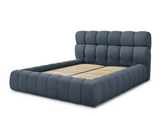 MONT-BLANC Lit coffre tissu chiné - Bleu