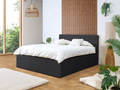VIVARA Lit coffre rangement XL - Noir