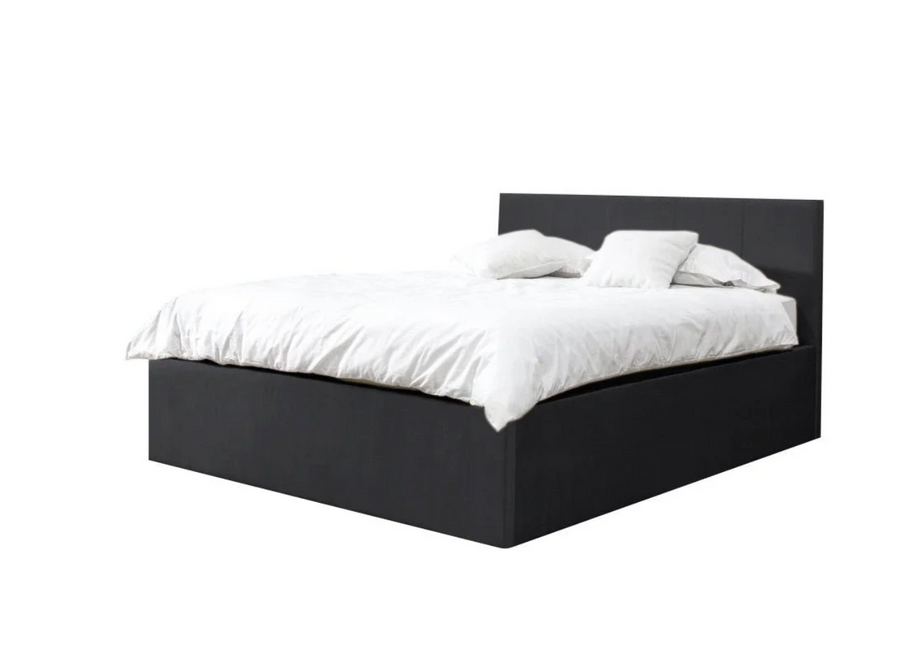 VIVARA Lit coffre rangement XL - Noir