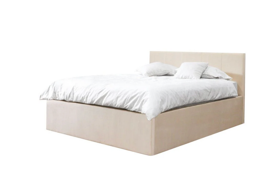 VIVARA Lit coffre rangement XL - Beige