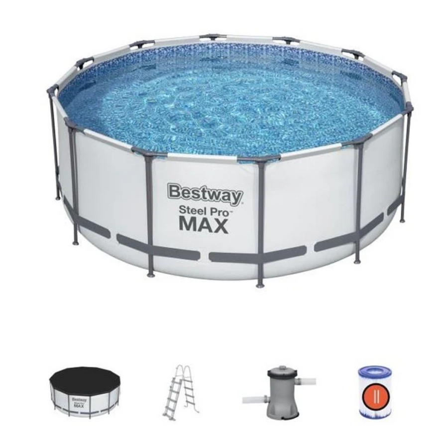 Piscine hors sol tubulaire BESTWAY Steel Pro Max™ – 457 x 107 cm – Ronde
