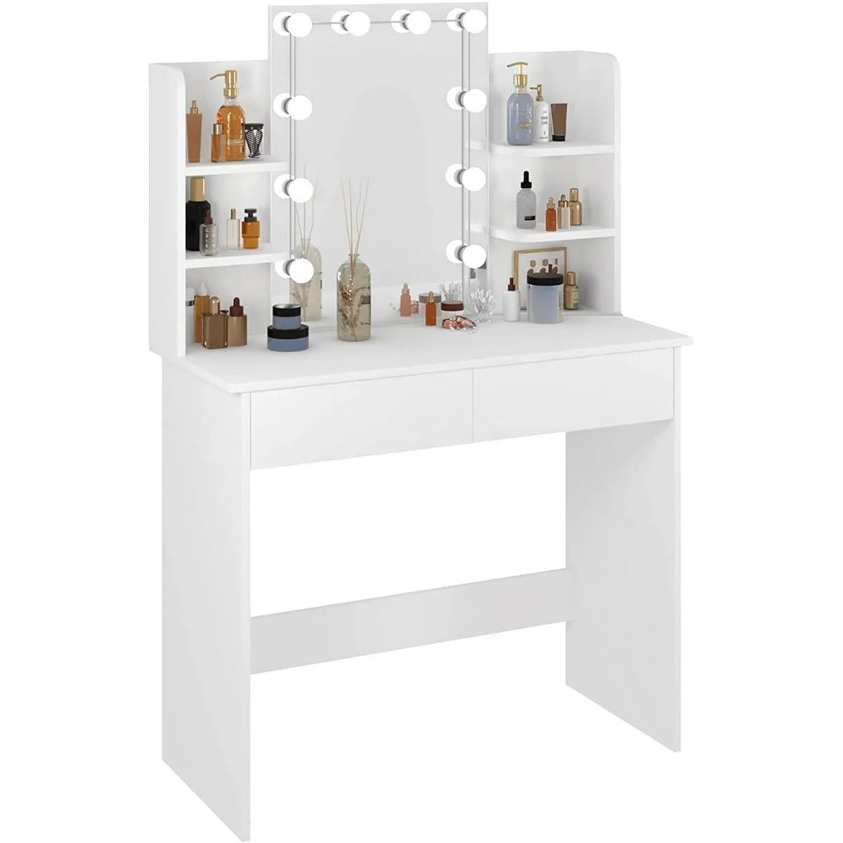 Coiffeuse Hollywood 90 cm, 2 tiroirs