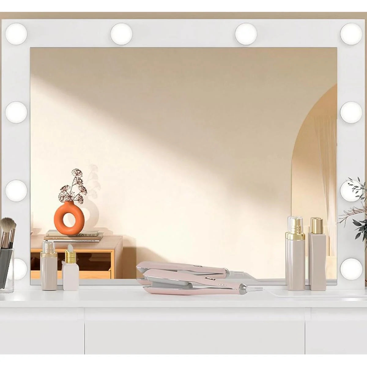 Coiffeuse Hollywood 110 cm, 7 tiroirs